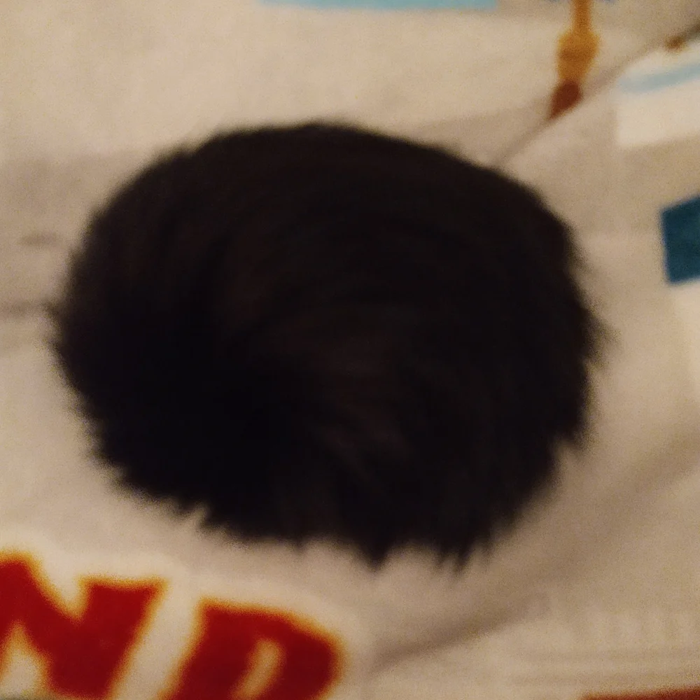 Black Faux Fur Pom-pom Keychain Bag Accessory Brand New